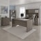 Bestar Bestar Logan 66W U-Shaped Desk with Hutch, Lateral File Cabinet, and Bookcase in bark grey 46851-47 - alternate 3